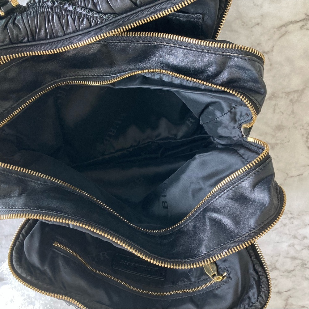 Burberry black gold buckle hardware leather bag - Picture 6 of 16